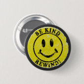 Seien Sie Kind Rückwind Retro Video Rental Sticker Button (Vorne & Hinten)