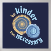 Seien Sie kinder als notwendig Circle Art Poster (Vorne)