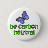 Seien Sie Kohlenstoff-neutrale Person Button (Vorderseite)