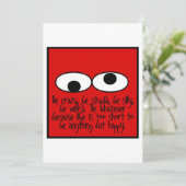 Seien Sie komisch Dankeskarte (Stehend Vorderseite)