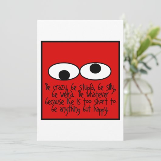 Seien Sie komisch Dankeskarte (Stehend Vorderseite)