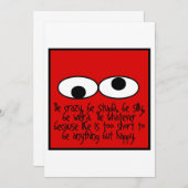 Seien Sie komisch Dankeskarte (Vorne/Hinten)