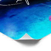 Seien Sie kreativ/innerlich in Aqua Magenta Beige Poster (Ecke)