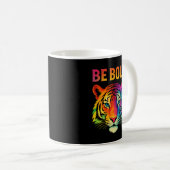 Seien Sie kühne Tiger-Tasse Motivierend Dschungel Kaffeetasse (VorderseiteRechts)
