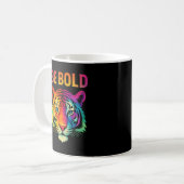 Seien Sie kühne Tiger-Tasse Motivierend Dschungel Kaffeetasse (Vorderseite Links)