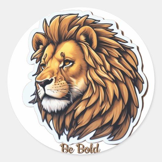 Seien Sie kühne Zitate moderner Design Runder Aufkleber (Vorderseite)
