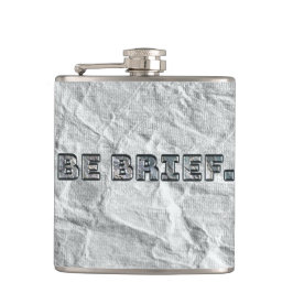 Seien Sie kurz. Flachmann