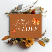 Seien Sie links in der Liebe Rust Hochzeit im Herb Postkarte