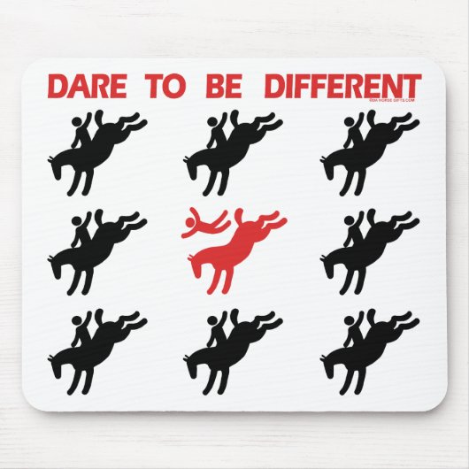 Seien Sie - lustiges PferdeSprichwort Mousepad (Vorne)