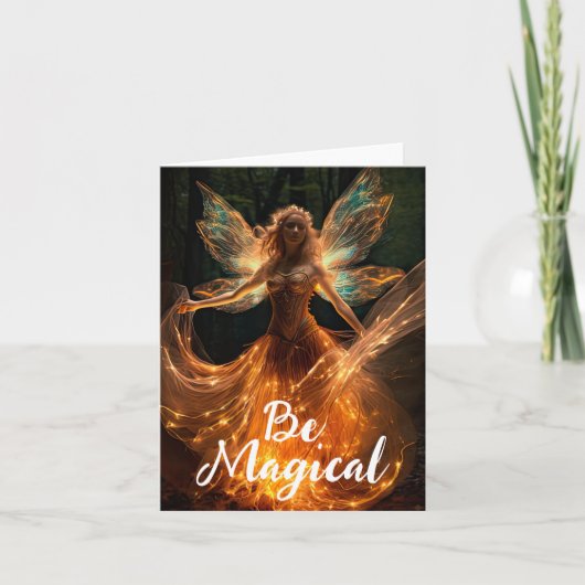 Seien Sie magischer Angel Pixie mit Flügeln Karte (Vorderseite)