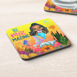 Seien Sie malerisch unter der Meerjungfrau, die ve Getränkeuntersetzer