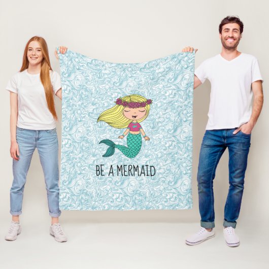 Seien Sie Meerjungfrau Fleece Blanket (Beispiel)