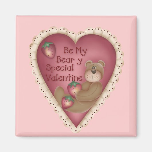 Seien Sie mein Beary Special Valentine Magnet (Vorne)
