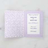 Seien Sie mein Brautjungfern-lila Teddybär, den Einladung (Innenseite)