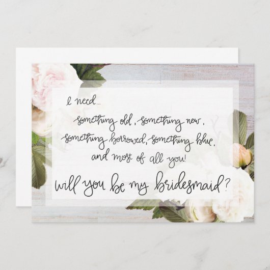 Seien Sie mein Bridemaid | Brautparty, das Karte (Vorne/Hinten)