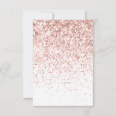 Seien Sie mein Bridesmaid Pink Glitzer Earring Hol Dankeskarte (Rückseite)