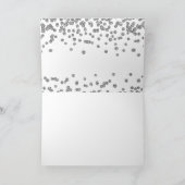 Seien Sie mein Bridesmaid Silver Glitzer Confetti  Einladung (Innenseite)
