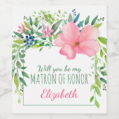 Seien Sie mein Ehrengast des Botanischen Weingüter Weinetikett (Einzelnes Label)