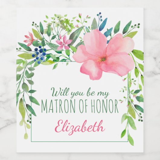 Seien Sie mein Ehrengast des Botanischen Weingüter Weinetikett (Einzelnes Label)