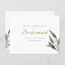 Seien Sie mein Eukalyptus-Blattgold-Drehbuch Einladung