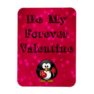 Seien Sie mein ewig Valentine Pinguin Magnet