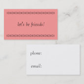 seien Sie mein Freund Visitenkarte (Vorne/Hinten)