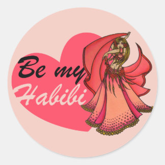 Seien Sie mein Habibi Belly Tänzer Runder Aufkleber