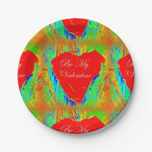 seien Sie mein Herz-Papier-Teller des Valentine Pappteller