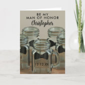 Seien Sie mein Mann der Ehrenabfrage Einladung (Vorderseite)