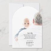 Seien Sie mein Pate-Vorschlag Arch-Foto Einladung (Vorderseite)