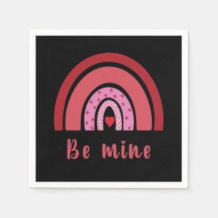Seien Sie mein Regenbogen Herz Valentinstag I Lieb Serviette