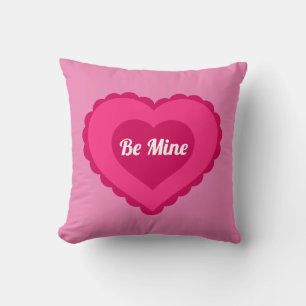 Seien Sie mein rosa Valentinstag Herzwurzelwerfer Kissen