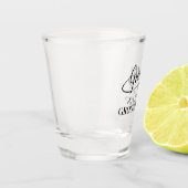 Seien Sie mein Trauzeuge handgeschriebene Swash-Ka Schnapsglas (Links)