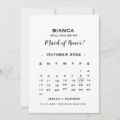 Seien Sie mein Trauzeugin Kalendervorschlag + Info Einladung (Vorderseite)