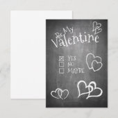 Seien Sie mein Valentin auf Kreidebrett (Vorne/Hinten)