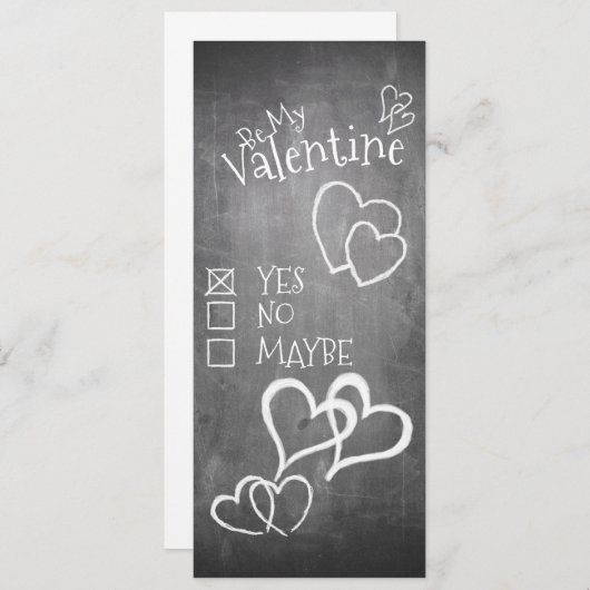 Seien Sie mein Valentin auf Kreidebrett (Vorne/Hinten)