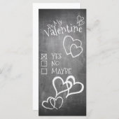 Seien Sie mein Valentin auf Kreidebrett (Vorne/Hinten)