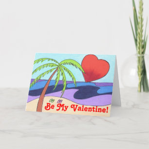 Seien Sie mein Valentin! Grußkarte Feiertagskarte