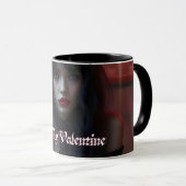 Seien Sie mein Valentin in der dunklen Romantik Tasse (VorderseiteRechts)