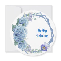 Seien Sie mein Valentine Floral Romantic Blue Blum