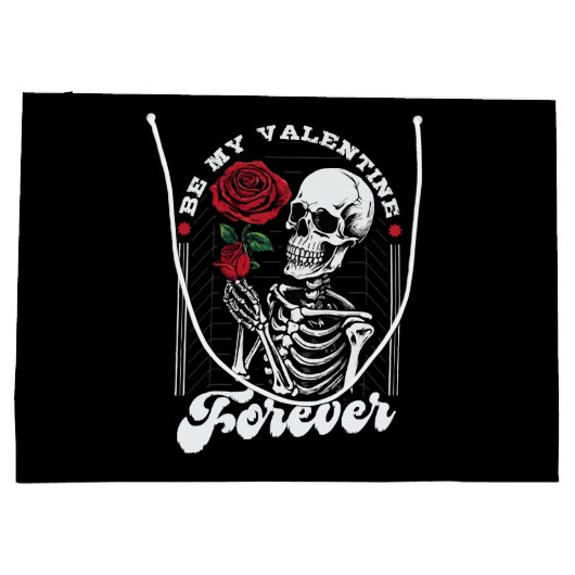 Seien Sie mein Valentine für immer Große Geschenktüte (Rückseite)