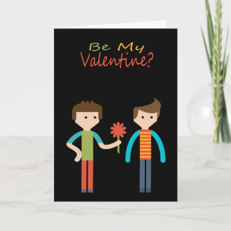 Seien Sie mein Valentine Gay Themed Feiertagskarte