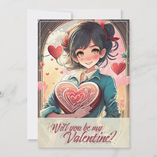 Seien Sie mein Valentine im Manga-Stil (Vorderseite)