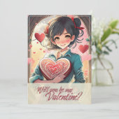 Seien Sie mein Valentine im Manga-Stil (Stehend Vorderseite)
