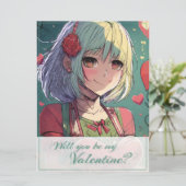 Seien Sie mein Valentine im Manga Style 33420 (Stehend Vorderseite)