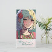 Seien Sie mein Valentine im Manga Style 33420 (Stehend Vorderseite)