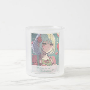 Seien Sie mein Valentine im Manga Style 33420 Mattglastasse
