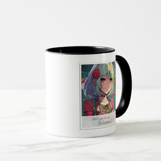 Seien Sie mein Valentine im Manga Style 33420 Tasse (VorderseiteRechts)