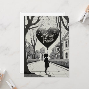 Seien Sie mein Valentine in Manga Style Monochrome