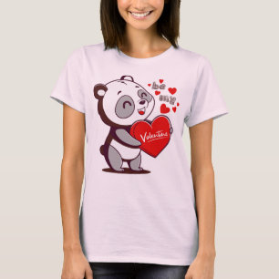 Seien Sie mein Valentine mit Panda T - Shirt & Acc